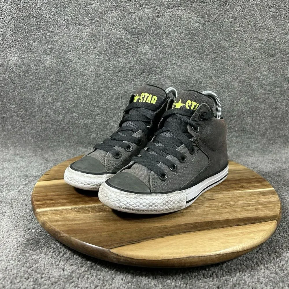 Converse Chuck Taylor All Star Axel Boys Size 1 Gray Mid Top Athletic Shoes Used